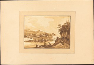 Landscape with Fishing Boats, published 1782. Creator: Maria Catharina Prestel.
