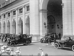 Japanese Mission To U.S. - Leaving Union Station, 1917. Creator: Harris & Ewing.