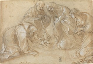 The Nativity with Saints Francis and Agnes, c. 1605. Creator: Lodovico Carracci.