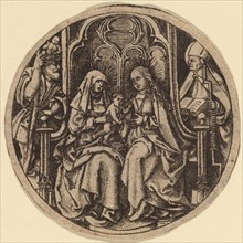 Madonna and Child with Saints Christopher and Erasmus, c. 1480. Creator: Unknown.