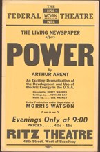Poster from New York production of Power (Ritz Theatre), [1937]. Creator: Unknown.