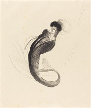 Femme a la torque ornee (Woman with a plumed hat), c. 1900. Creator: Odilon Redon.