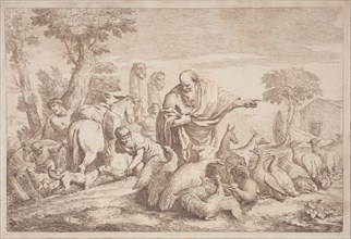 Noah Leading the Animals to the Ark, 1758/1759. Creator: Gaetano Gherardo Zompini.