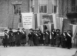 Woman Suffrage - Philadelphia Group at Headquarters, 1917. Creator: Harris & Ewing.