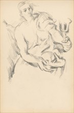 Study of an Angel in Rubens' "The Prophet Elijah", 1892/1895. Creator: Paul Cezanne.