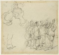 Sheet of Studies: Hands and Group of Oriental Figures, n.d. Creator: George Chinnery.