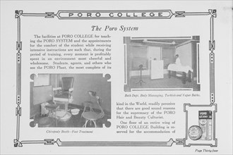 The Poro system; Bath dept.; Chiropody booth- foot treatment, 1922. Creator: Unknown.