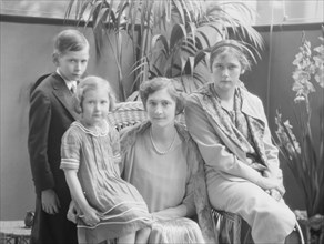 McCormick, Medill, family of, portrait photograph, 1927 May 8. Creator: Arnold Genthe.