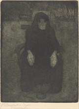 Old Woman, posthumous printing after 1919 by Felsing. Creator: Paula Modersohn-Becker.