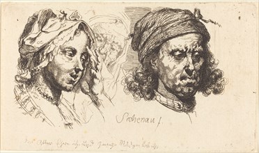Young Woman, Old Woman, and Man with Long Hair, 1765. Creator: Johann Eleazar Schenau.