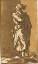 Male Saint Standing with Folded Arms, Facing to the Right, 1781. Creator: John Skippe.