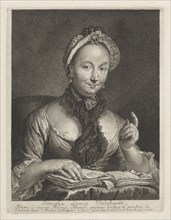 Dorothée Louise Viedebandt (The Artist's Wife), 1761. Creator: Georg Friedrich Schmidt.