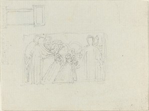 Study for a Monument to a Clergyman [recto and verso], c. 1820?. Creator: John Flaxman.