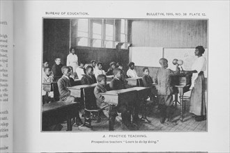 Practice teaching; Prospective teachers "Learn to do by doing", 1917. Creator: Unknown.