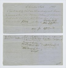 Certification of witnesses that Laurens was worth $2,000, 1863-04-06. Creator: Unknown.