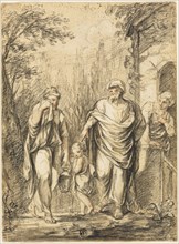 Abraham Casting out Hagar and Ishmael, 1750/1788. Creator: Jean-Pierre-Antoine Tassaert.
