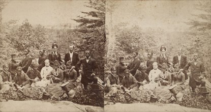 Group of tourists, some African American, c1850-c1930. Creator: Alexander Carson McIntyre.