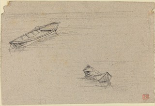 Two Boats for "L'Abside de Notre-Dame de Paris", probably c. 1854. Creator: Charles Meryon.
