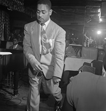 Portrait of Dizzy Gillespie, Downbeat, New York, N.Y., 1946. Creator: William Paul Gottlieb.