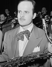 Portrait of a member of the Stan Kenton Orchestra, 1947 or 1948. Creator: William Paul Gottlieb.