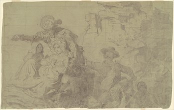 Study for "Westward the Course of Empire Takes Its Way", c. 1862. Creator: Emanuel Gottlieb Leutze.