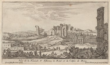 Veuë de la Navicule St. Estienne le Rond et du Colisée de Rome, 1640-1660. Creator: Israel Silvestre.