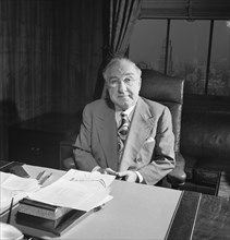 Portrait of James Petrillo in his office, New York, N.Y., ca. Feb. 1947. Creator: William Paul Gottlieb.