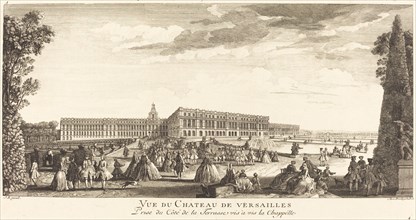 Vue du Chateau de Versailles Prise du Cote dela Terrasse vis a vis la Chapelle. Creator: Jacques Rigaud.