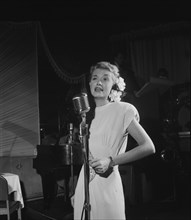 Portrait of June Christy, Club Troubadour, New York, N.Y., ca. Sept. 1947. Creator: William Paul Gottlieb.