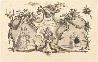 Cartouches Modernes avec des Enfans qui representant les Modes d'Augsbourg. Creator: Johann Esaias Nilson.