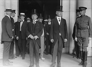 Japanese Mission To U.S. - Count Ishii And Sec. Lansing. Ambassador Sato..., 1917. Creator: Harris & Ewing.