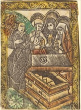 The Three Maries at the Tomb, 1460/1480. Creator: Master of the Borders with the Four Fathers of the Church.