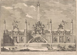 The Prima Macchina for the Chinea of 1758: A "Deliziosa" with Hanging Gardens, 1758. Creator: Giuseppe Pozzi.