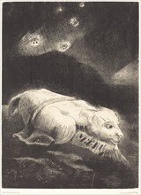 Quand s'eveillait la Vie au Fon de la matiere obscure (When life was awakening..., 1883. Creator: Odilon Redon.