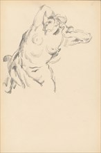 Study of the Allegorical Figure Bellona in Rubens' "The Apotheosis of Henri IV", 1883/1886. Creator: Paul Cezanne.