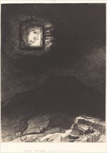 Lueur precaire, une tete a l'infini suspendue(Precarious glimmering, a head suspended, 1891. Creator: Odilon Redon.