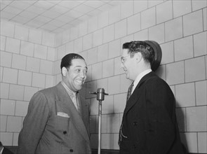 Portrait of Duke Ellington and William P. Gottlieb, WINX, Washington, D.C., c1940. Creator: Delia Potofsky Gottlieb.