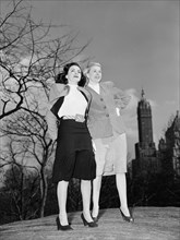 Portrait of Doris Day and Kitty Kallen, Central Park, New York, N.Y., ca. Apr. 1947. Creator: William Paul Gottlieb.