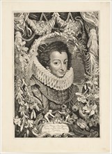 Elisabeth of Bourbon, Queen of Spain, plate 13 from Duces Burgundiae (Dukes of Burgundy), 1644. Creator: Jacob Louys.
