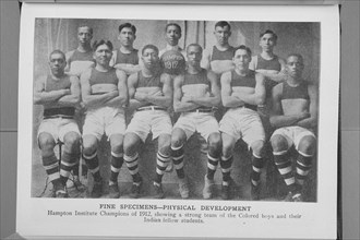 Fine specimen- physical development; Hampton Institute champions of 1912, showing a strong..., 1917. Creator: Unknown.
