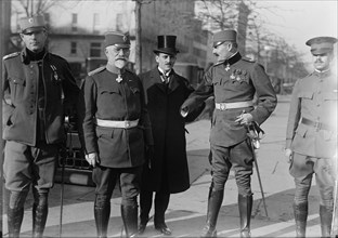 Serbian Mission To The U.S. - Atl. Lt. Col. Michailo Menadovitch; Dr. Sima Lozanitch..., 1918. Creator: Harris & Ewing.