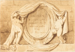 Title Page: Oval Design from the Church of San Michele de Bosco, Bologna, 1772. Creator: Jean Claude Richard Saint-Non.