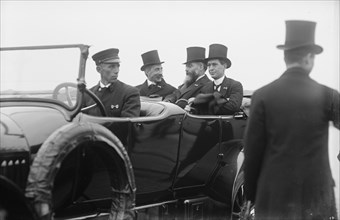 Breckinridge Long, 3rd Asst. US Secretary of State, with members of the French Commission, 1917.  Creator: Harris & Ewing.