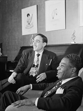 Portrait of Bernie Benjamin and George (George David) Weiss, New York, N.Y., ca. Apr. 1947. Creator: William Paul Gottlieb.