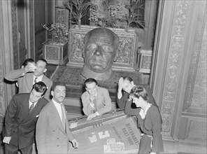 Portrait of Henry Allen, Joe Marsala, Teddy Wilson...Turkish Embassy, Washington, D.C., 1938. Creator: William Paul Gottlieb.