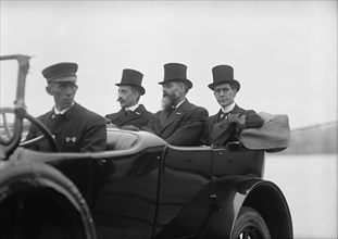 Long, Breckenridge, 3rd Asst. Secretary of State, 1918. Long in Auto with 2 of The Fr. Commn., 1917. Creator: Harris & Ewing.
