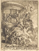 Allegorie des mariages faits par la ville de Paris a la naissance du Duc de Bourgogne, 1751. Creator: Gabriel de Saint-Aubin.