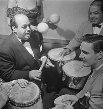 Portrait of Noro Morales and Humberto López Morales, Glen Island Casino(?), N.Y., ca. July 1947. Creator: William Paul Gottlieb.