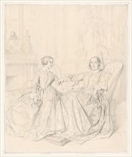 Comtesse Charles d’Agoult (born Marie de Flavigny) and Her Daughter Claire d’Agoult, 1849. Creator: Jean-Auguste-Dominique Ingres.