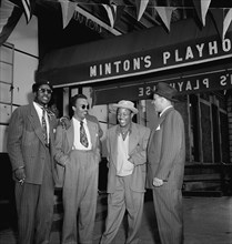 Portrait of Thelonious Monk, Howard McGhee, Roy Eldridge, and Teddy...Minton's Playhouse, N.Y., 1947 Creator: William Paul Gottlieb.
